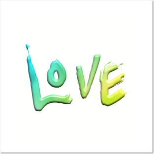 Green Love 3D Posters and Art